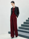Pocket Straight-Fit Wide-Leg Pants