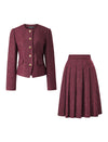 Burgundy Sequin Two‑Piece Set