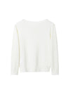 Tencel Eyelet Knit Tie-Neck Sweater