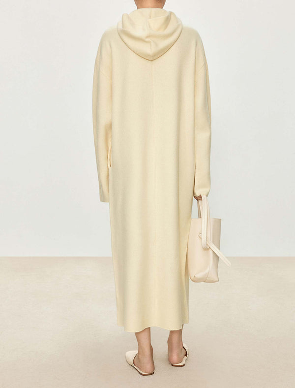 Oversized 100%Wool Hooded Midi Dress