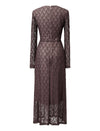 Lace Front Tie Maxi Dress