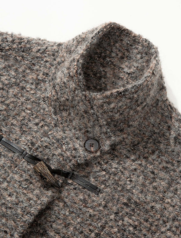 Textured Wool-Alpaca Blend Duffle Coat