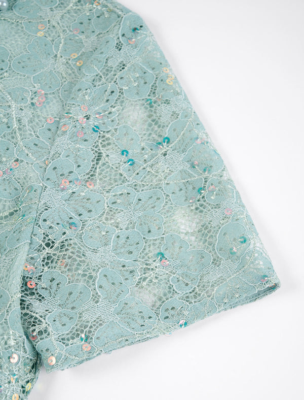 Lace Embellished Midi Dress