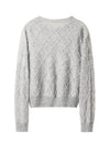 Mohair Sequins Diamond Knit Sweater