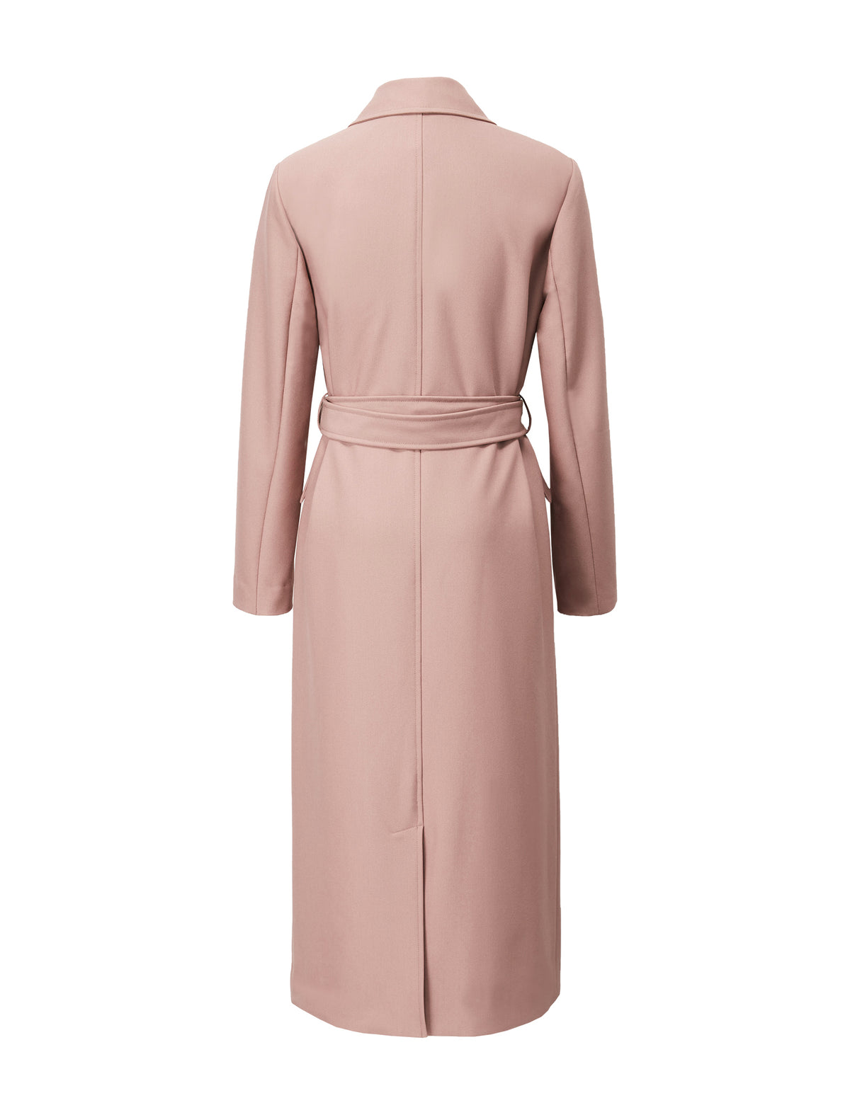 Gathered Waist Double-Breasted Trench Coat