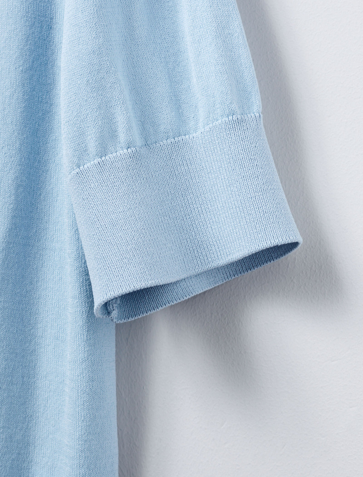 Light Blue V-Neck Short Sleeve Knit Cardigan