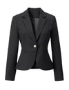 Pearl Button Slim Fit Lapel Blazer
