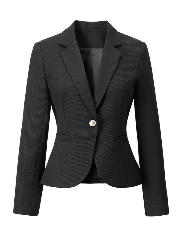 Pearl Button Slim Fit Lapel Blazer