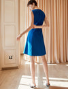 Crewneck Sleeveless Fitted A-Line Dress