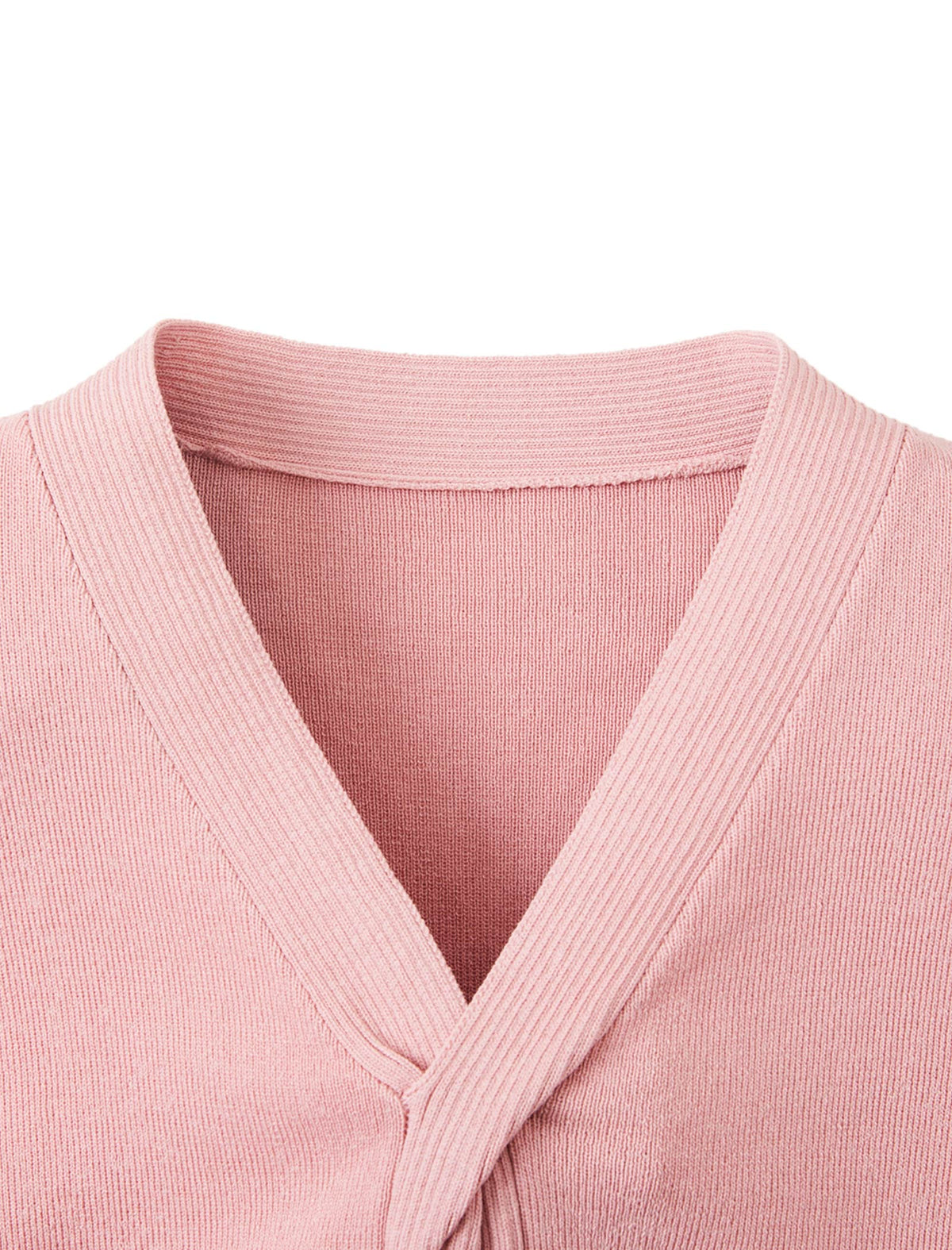 V-Neck Twisted Detail Knit Top