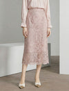 Blush Lace Midi Skirt
