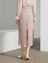 Blush Lace Midi Skirt