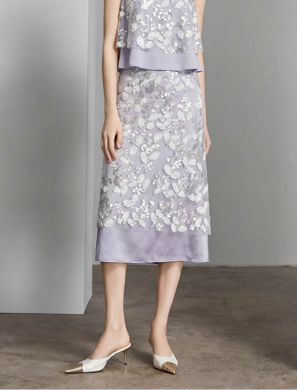 Embellished Midi Skirt