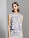Sequin Floral Sleeveless Top