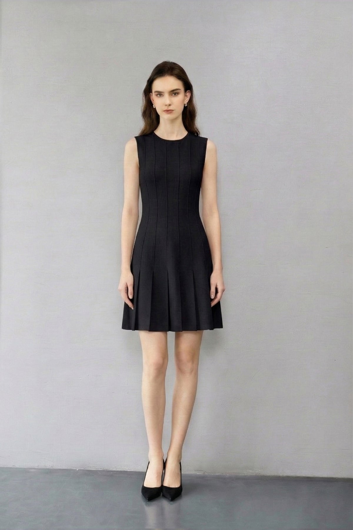 Sophisticated Pleated Cocktail Dress