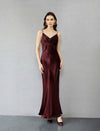 Flowing Silk Open-Back Slip Gown