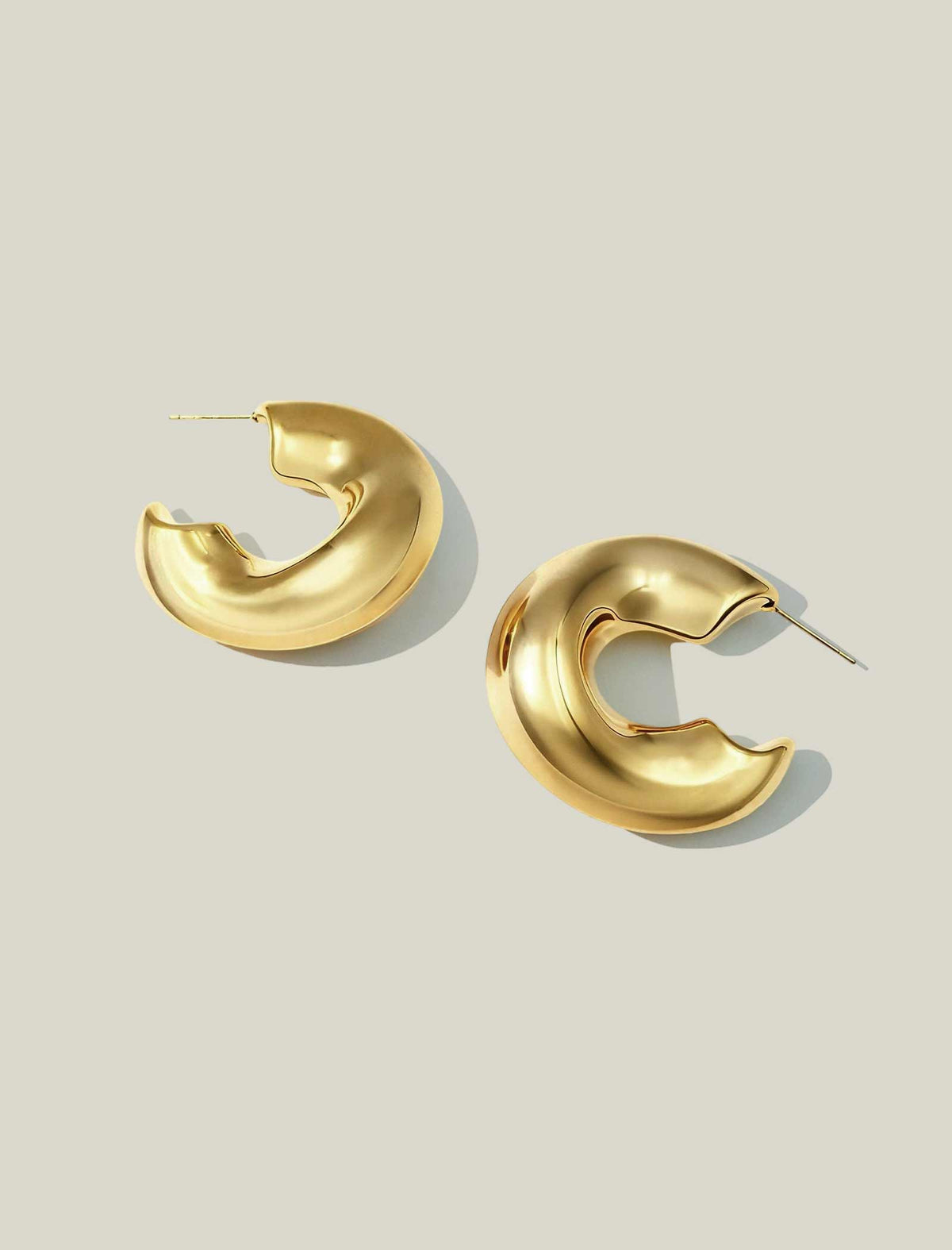 Irregular Curved Hoop Earrings