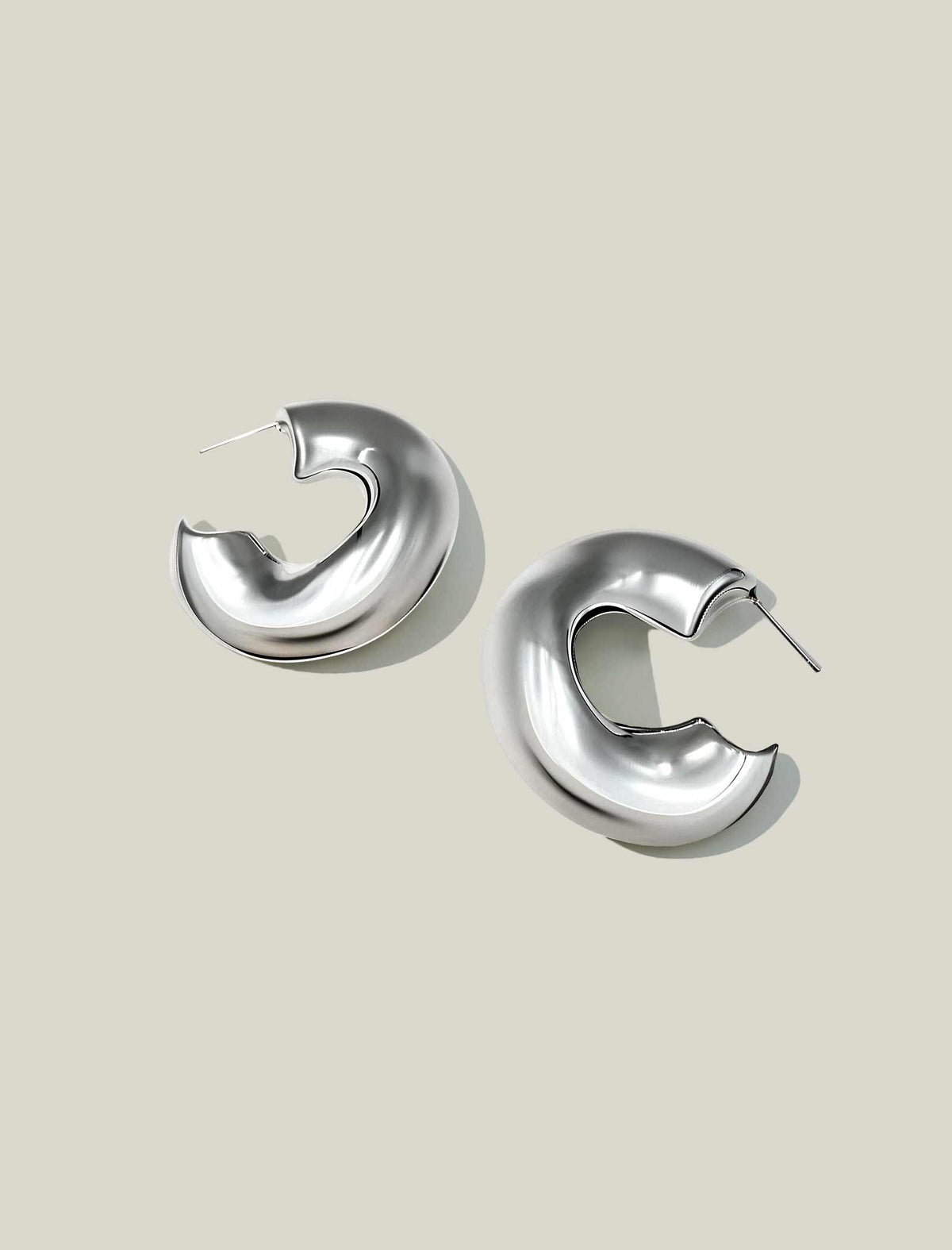 Irregular Curved Hoop Earrings