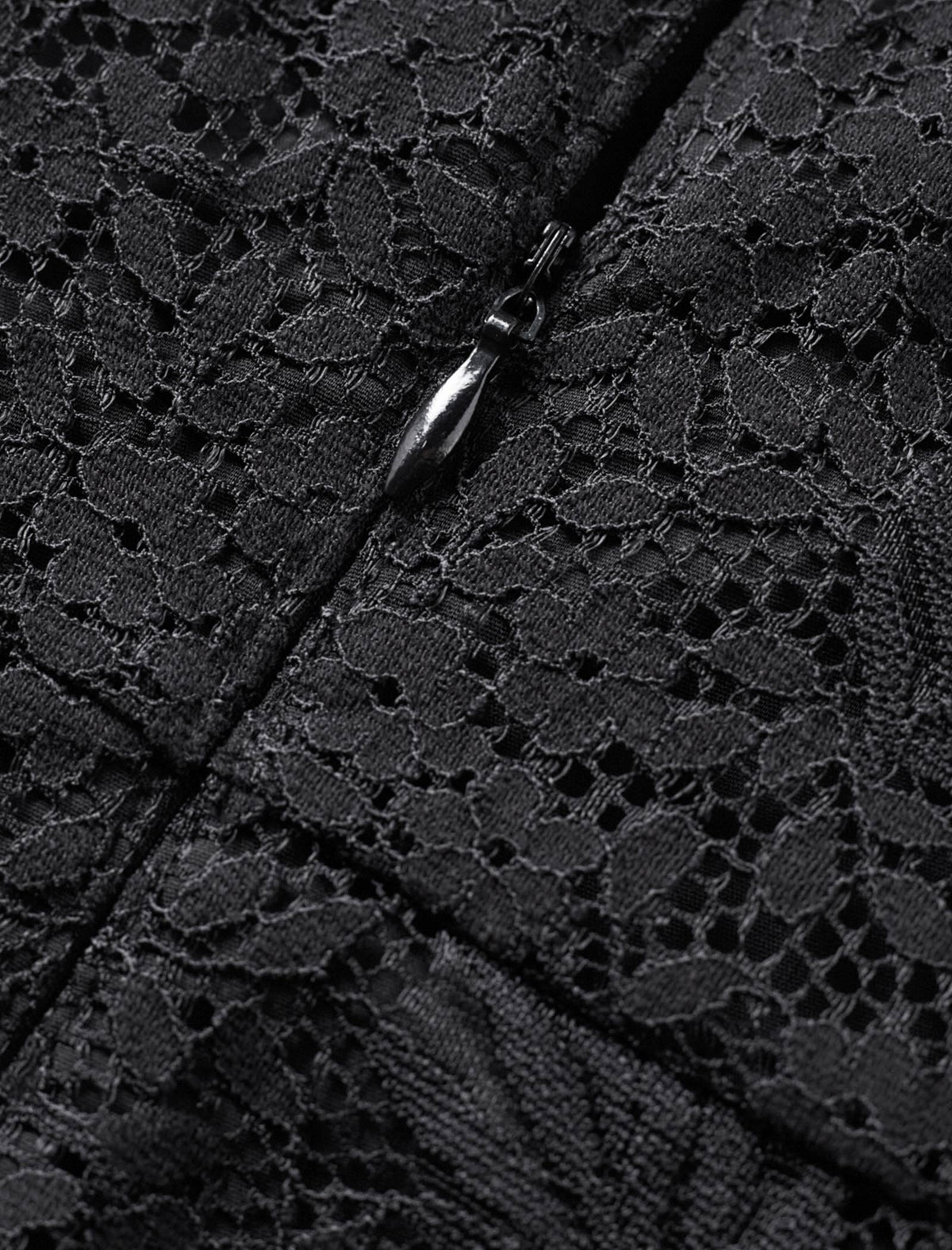 Lace Floral V-Neck Puff Sleeve Midi Dress