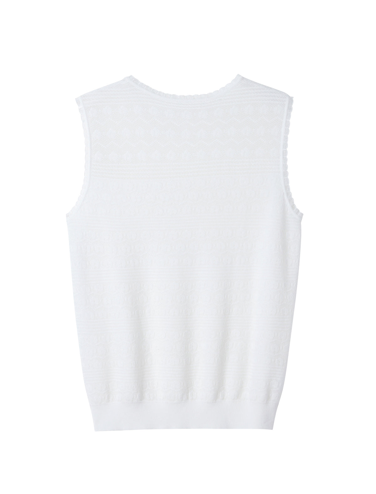 Chiffon Round Neck Sleeveless Top