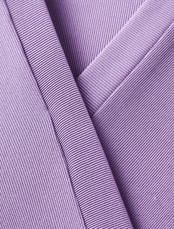 V-Neck Ruched Waist Long Sleeve Top