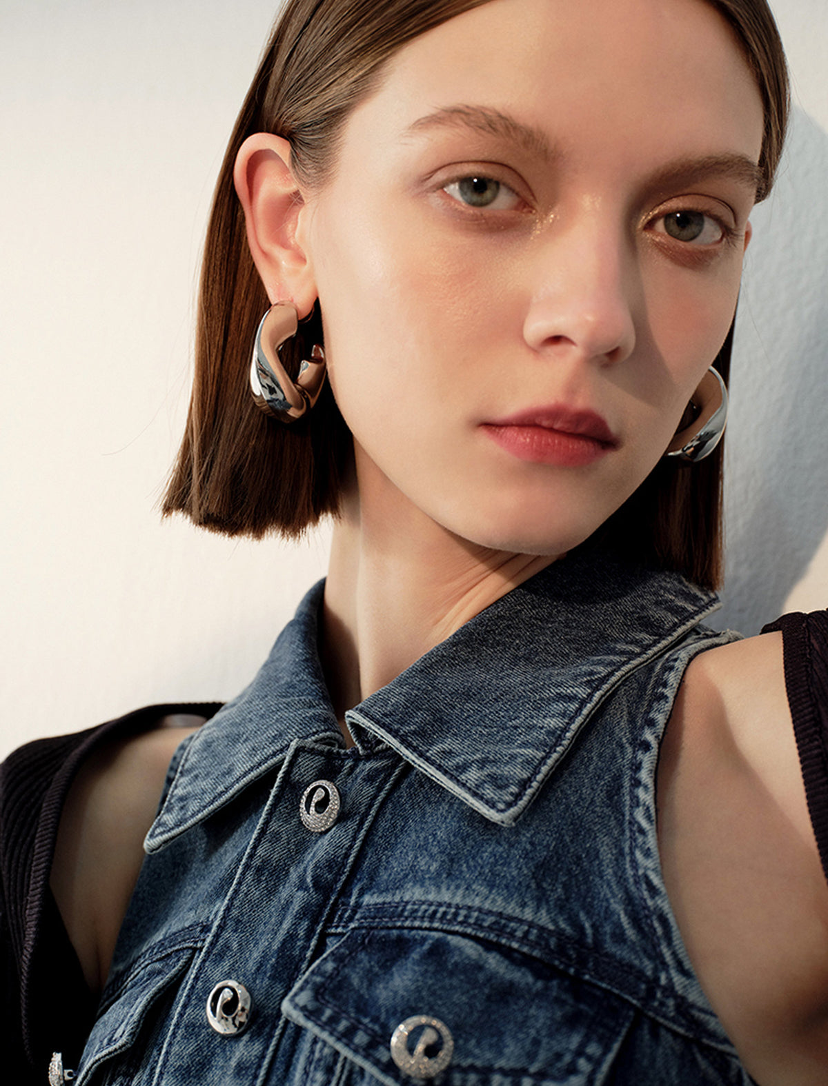 Irregular Curved Hoop Earrings