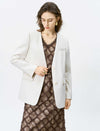Off-White Collarless Blazer