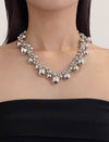 Silver Bubble Statement Choker Necklace