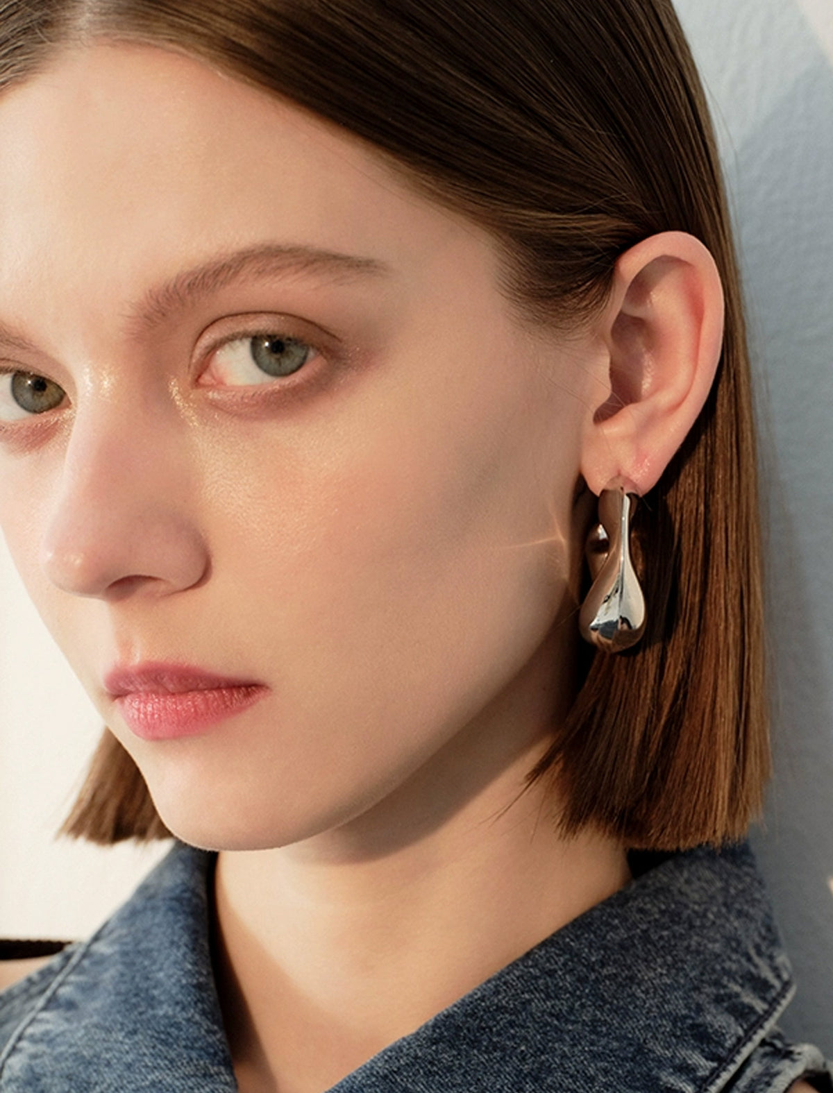 Irregular Curved Hoop Earrings