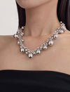 Silver Bubble Statement Choker Necklace