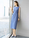 Light Blue Denim Sheath Dress