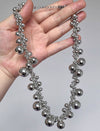 Silver Bubble Statement Choker Necklace