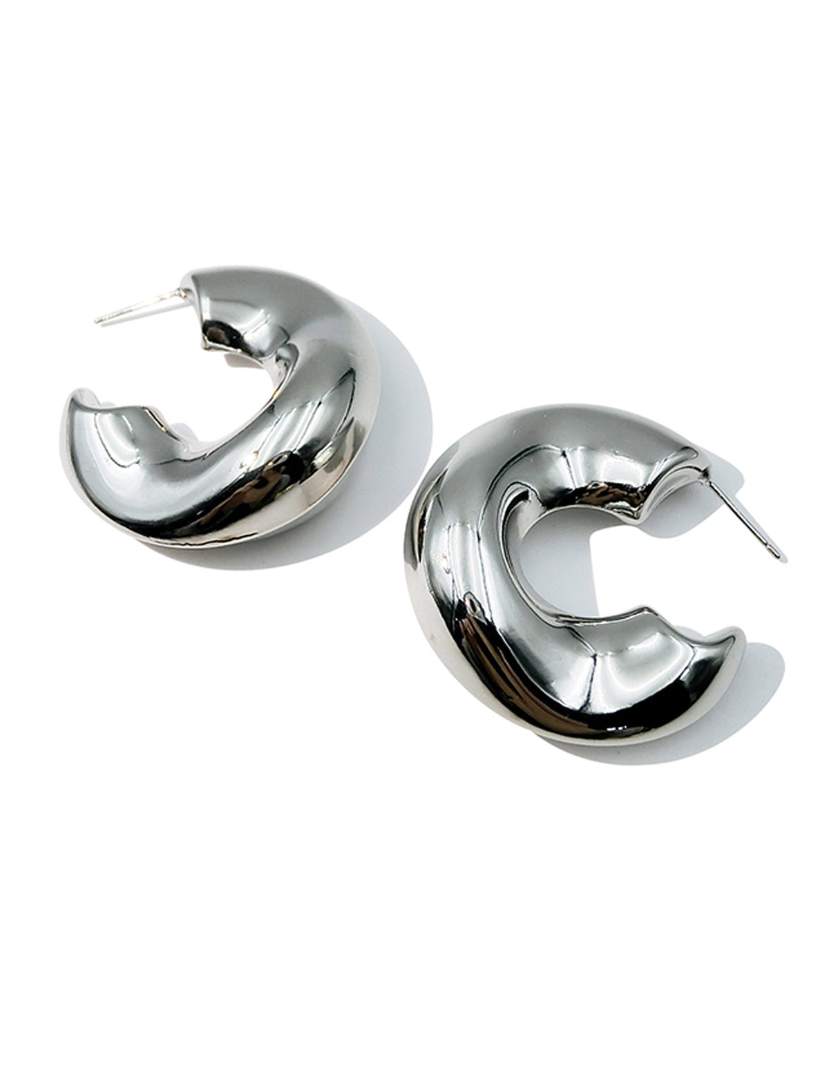 Irregular Curved Hoop Earrings