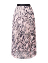 Chiffon Tie Dye Sun Pleated Midi Skirt