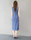 Light Blue Denim Sheath Dress