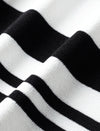 Striped Knit Square Neck Slim Fit Tank Top
