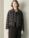 Knit Collar Short Down Jacket