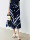 Elegant Printed Pleated Skirt