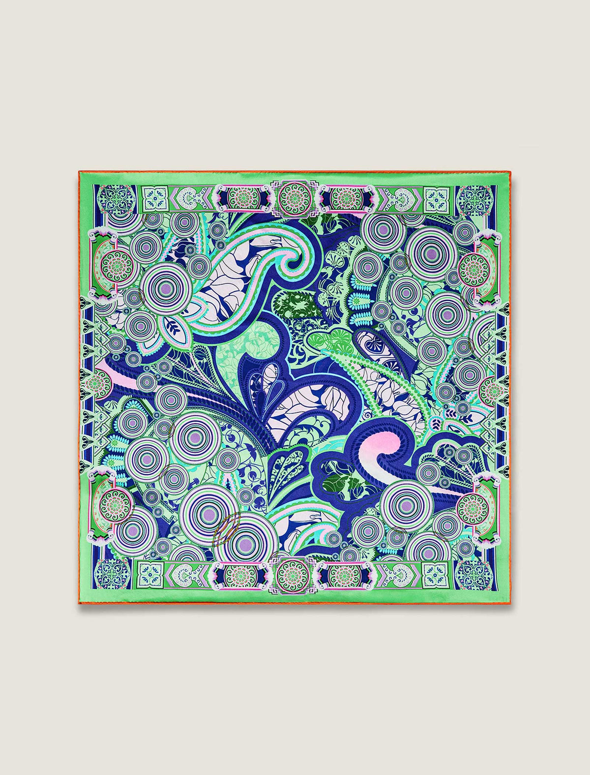 Paisley Verse 100% Mulberry Silk Square Scarf