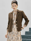 Double Breasted Notched Lapel Tailored Blazer