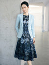 Sky Blue Cropped Blazer