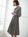 Floral Print V-Neck Long Sleeve Dress
