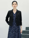 Notched Lapel Long Sleeve Blazer