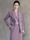 Double Breasted Notched Lapel Tailored Blazer