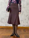 Fishtail Midi Skirt with Decorative Waist