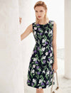 Floral Sheath Sleeveless Dress