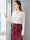 Satin V-Neck Blouse