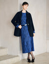 Wool Blend Single Button Lapel Coat