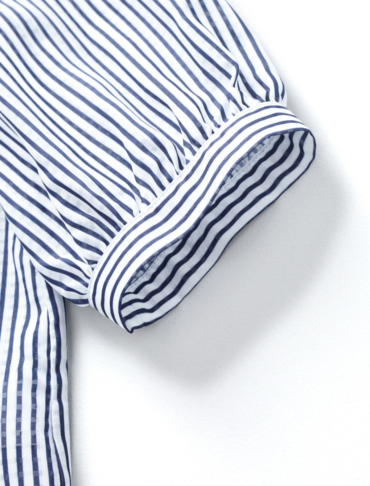 Simple Striped Jacquard Button-Down Shirt