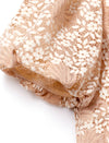 Apricot Lace V-Neck Midi Dress